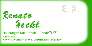 renato heckl business card